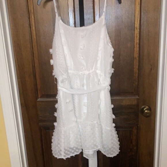 NWT Size Large, White, Flying Tomato, Swiss Dot, A Line Dress - Picture 3 of 9